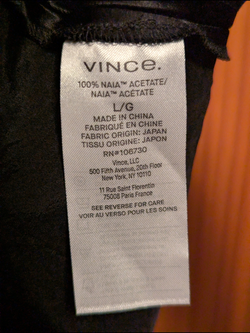 NWT vince. Black Satin Flared Midi Slip Skirt - Picture 5 of 5